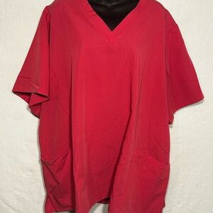 Mandala Women's 4XL Pink V-neck Short Sleeve Top